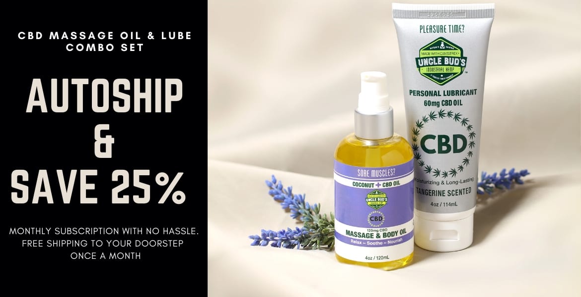 Better Sex Box Cbd Massage Oil Lube Uncle Buds Hemp