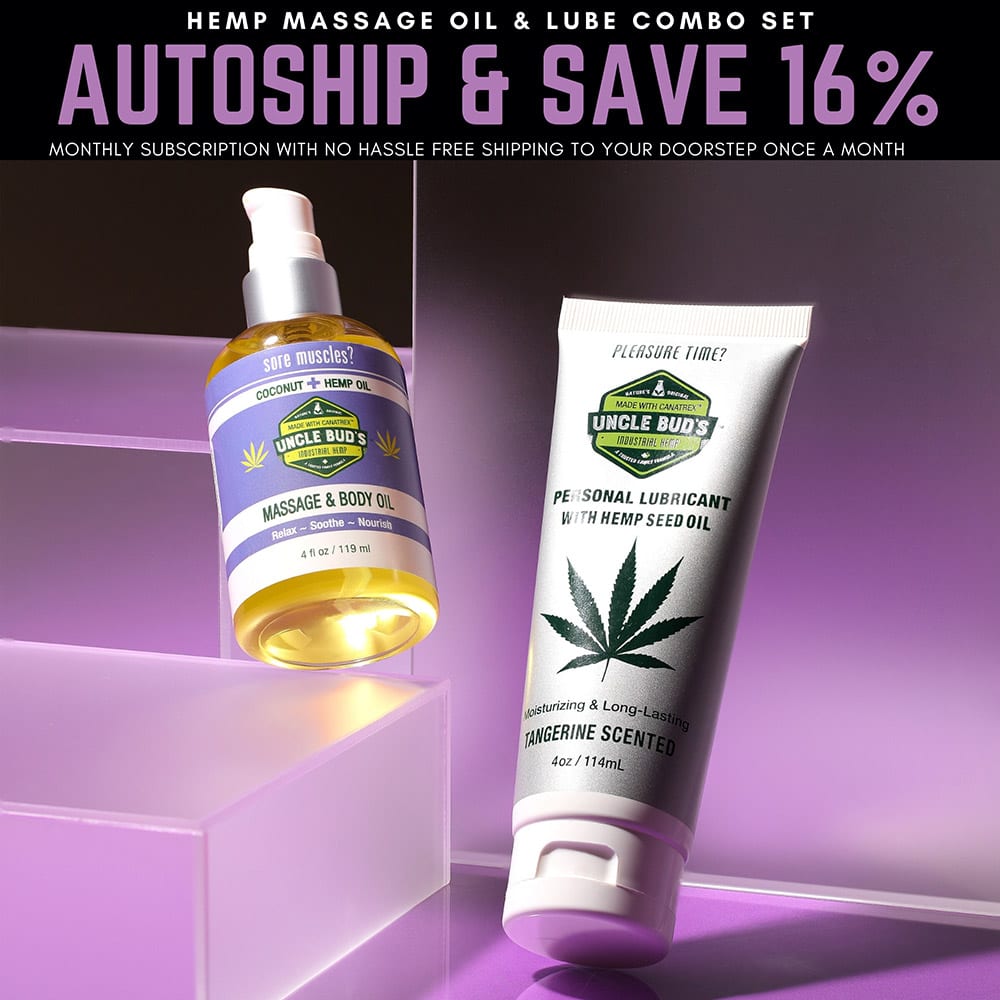 Better Sex Box Hemp Massage Oil And Lube Uncle Buds Hemp 4614